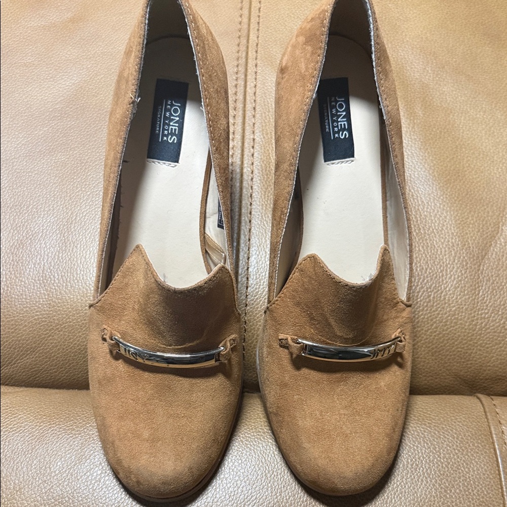 Jones New York Camel Suede Loafers